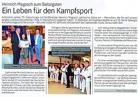 Artikel in der Taekwondo Aktuell